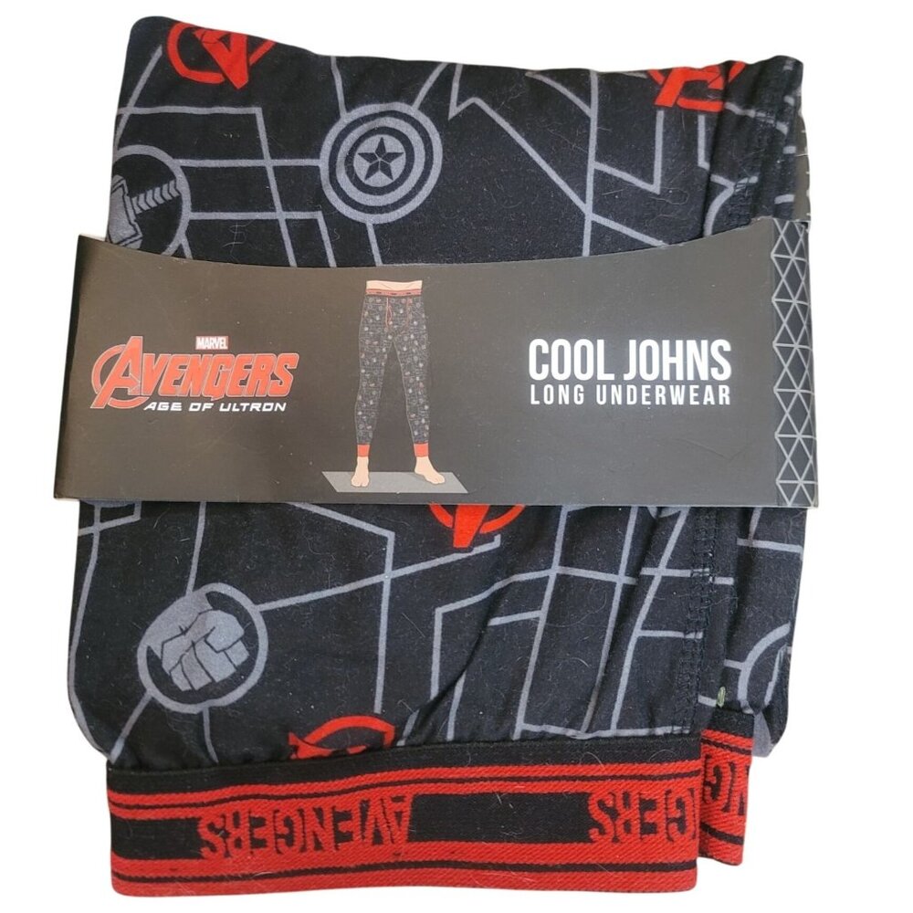 Marvel Avengers Small 28 30 Cool Johns Long Underwear Base Layer Age Ultron NEW